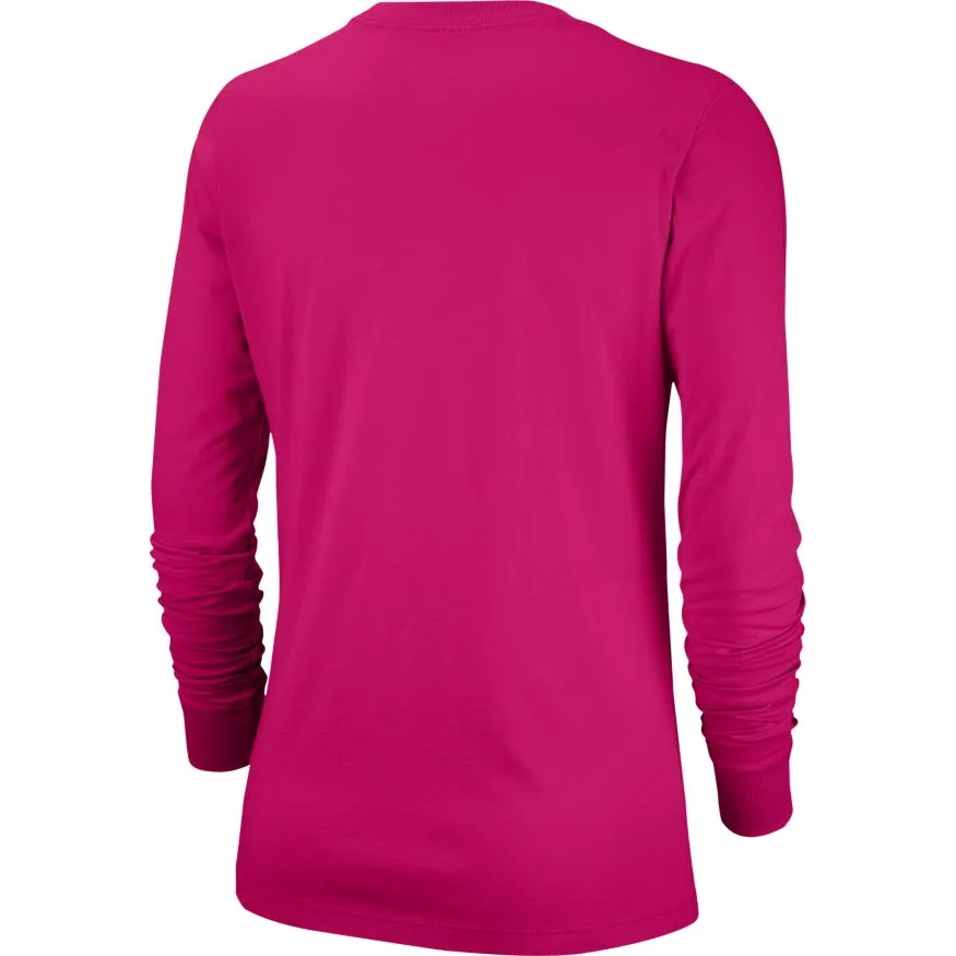 Nike Swoosh Essential LS Icon Ftr - fireberry/white