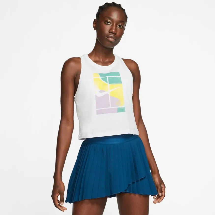 Nike Court Tank Crop Court SSNL - white Nike Court Tank Crop Court SSNL - white