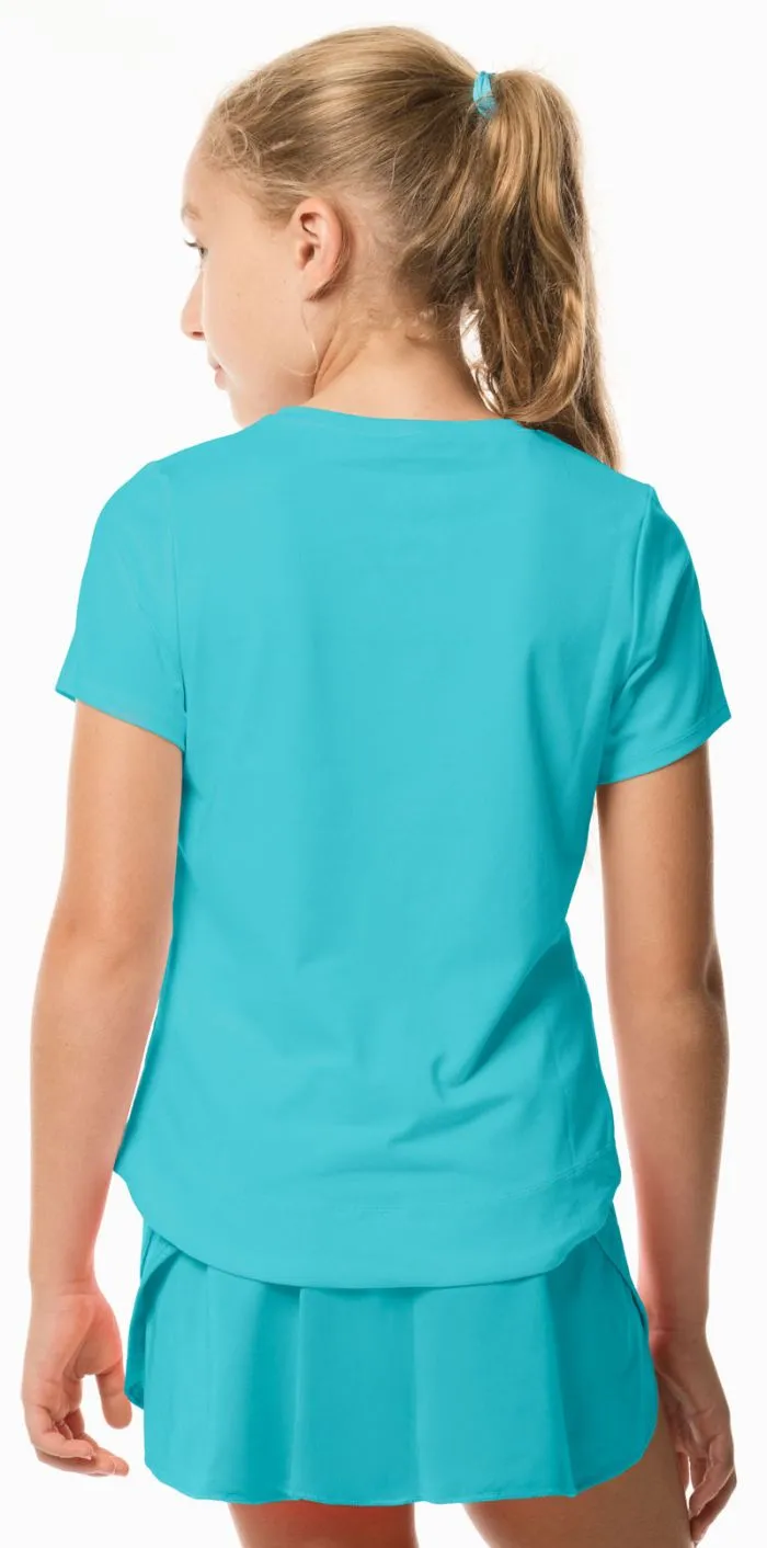 Lucky in Love Core Dynamic High-Low S/S Girls - ocean