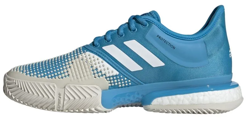 Adidas SoleCourt Boost W Clay - shock cyan/ftwr white/raw white