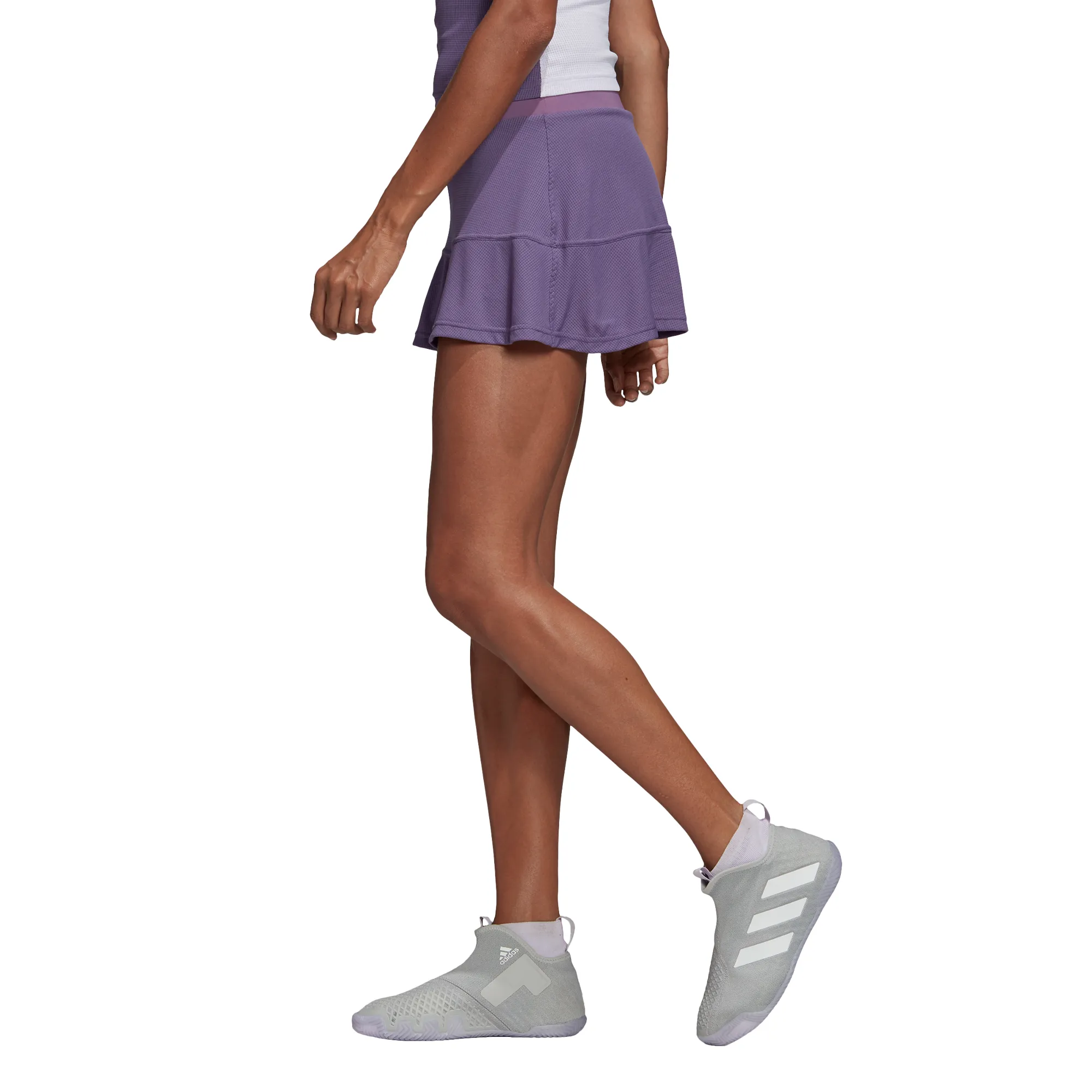 Adidas Match Skirt Heat Ready - tech purple/shock yellow