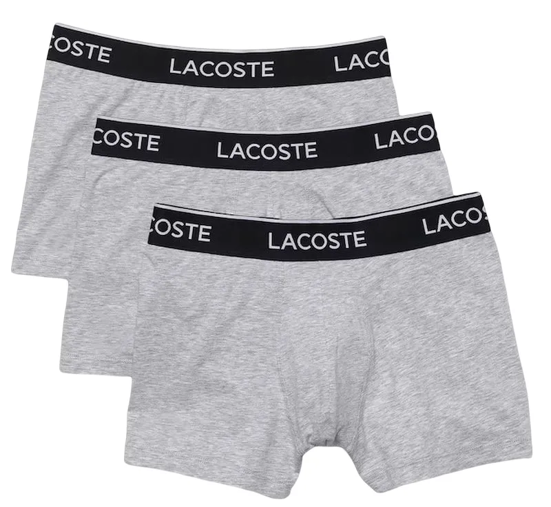 Lacoste Casual Cotton Stretch Boxer 3P - grey chine Lacoste Casual Cotton Stretch Boxer 3P - grey chine