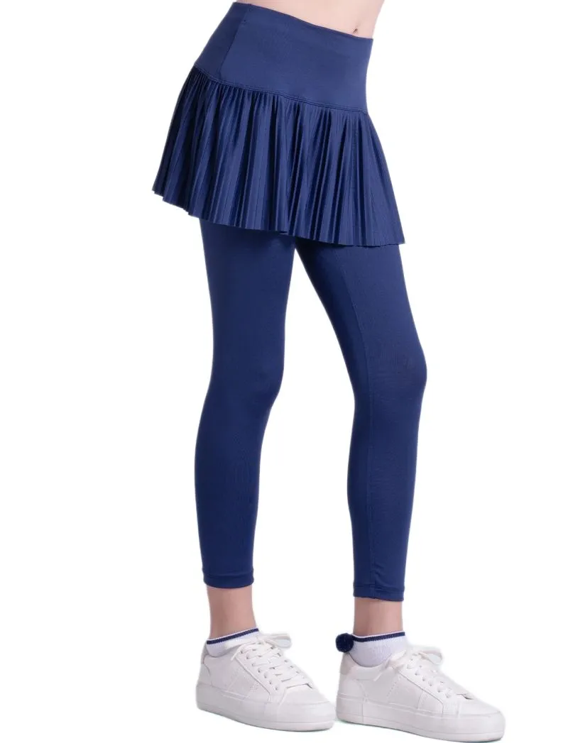 Lucky in Love Emmy Pleated Legging - navy