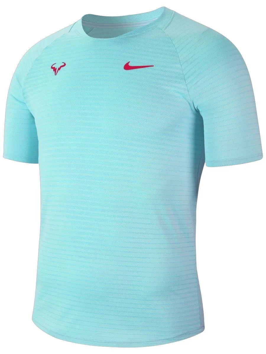 Nike Court Rafa Aeroreact Top SS Slam - polarized blue/laser crimson