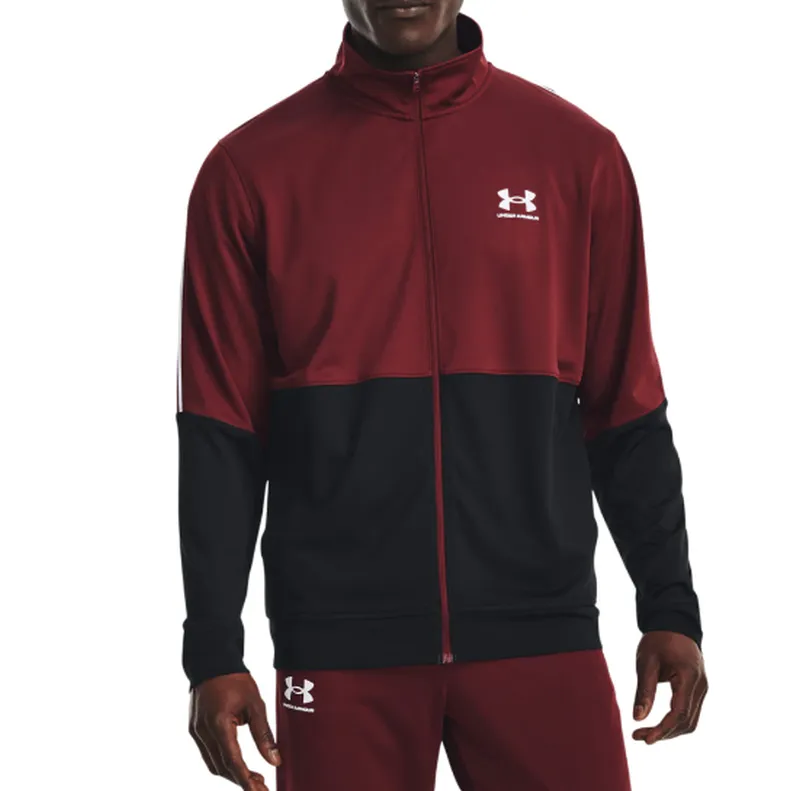 Under Armour Men's UA Pique Track Jacket - chestnut red/black Under Armour Men's UA Pique Track Jacket - chestnut red/black