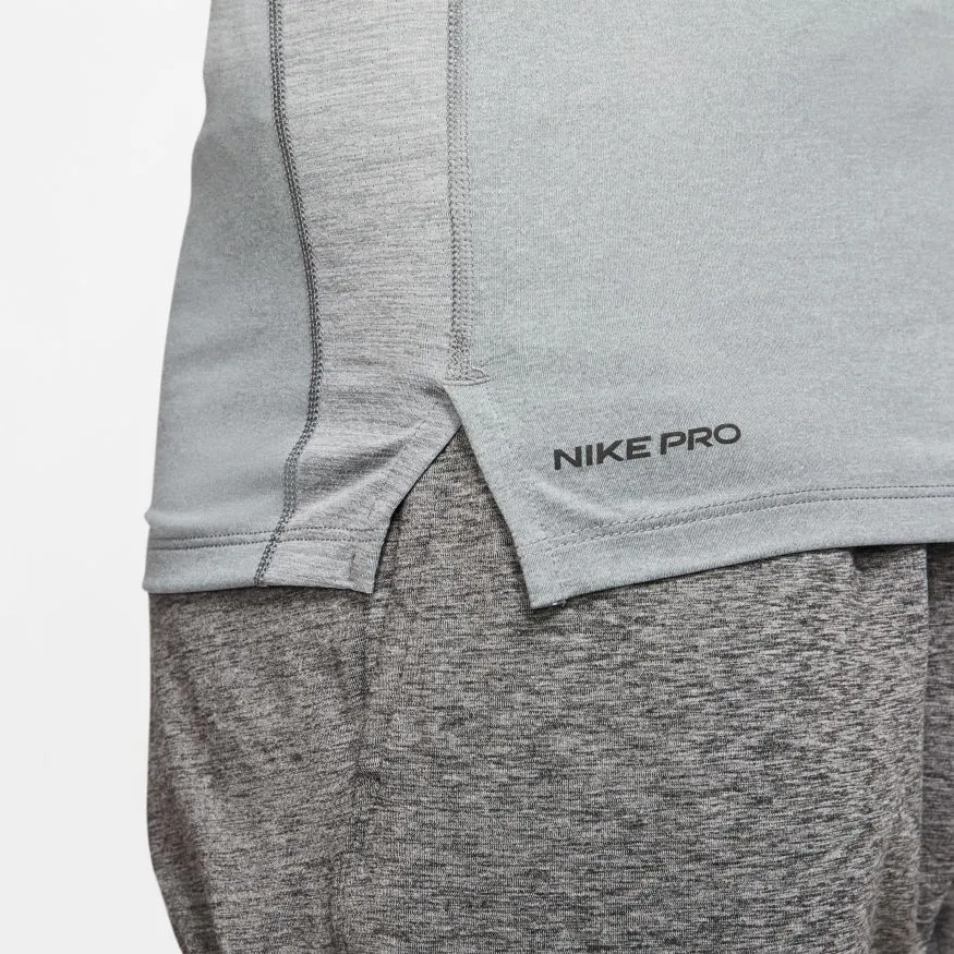 Nike Pro Top SS Tight - smoke grey/light smoke grey/black