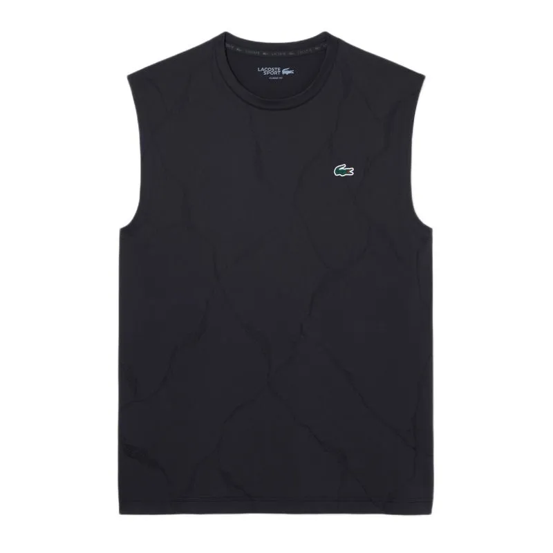 Lacoste Ultra Dry Crocodile Jacquard Tennis - black Lacoste Ultra Dry Crocodile Jacquard Tennis - black