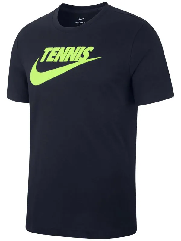 Nike Court Tee Tennis GFX - obsidian/volt