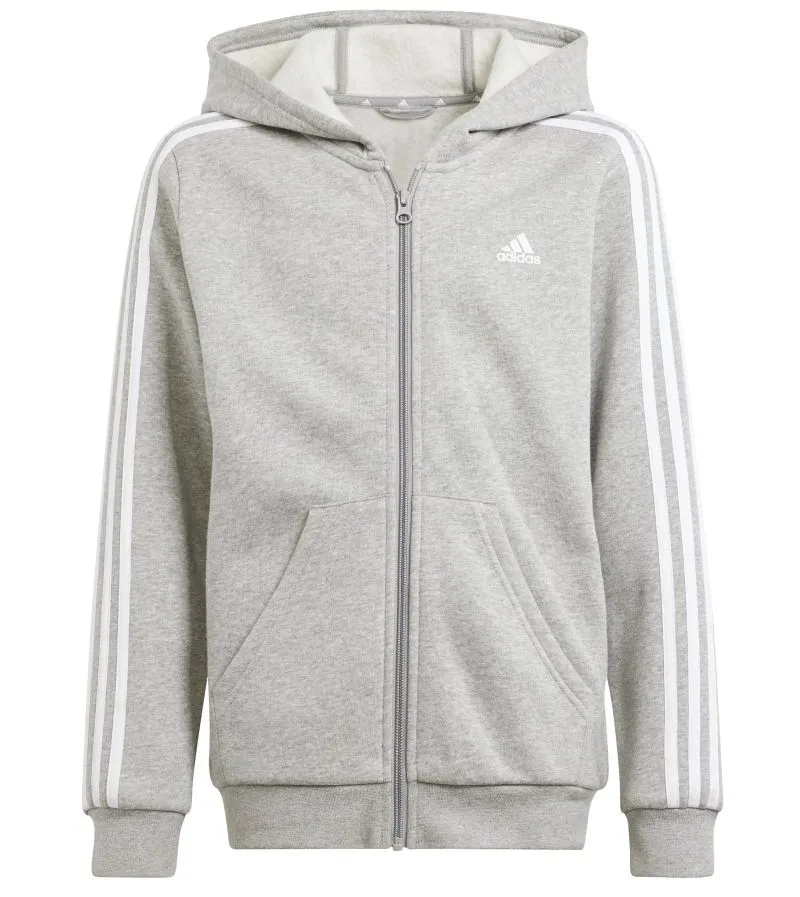 Adidas Kids 3 Stripes Full-Zip - grey