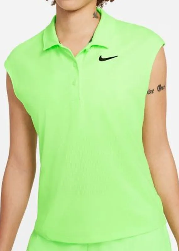 Nike Court Dri-Fit Victory Polo W - lime glow/white