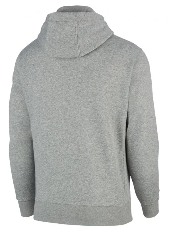 Nike Swoosh M Club Hoodie FZ BB - dark grey heather/matte silver/white