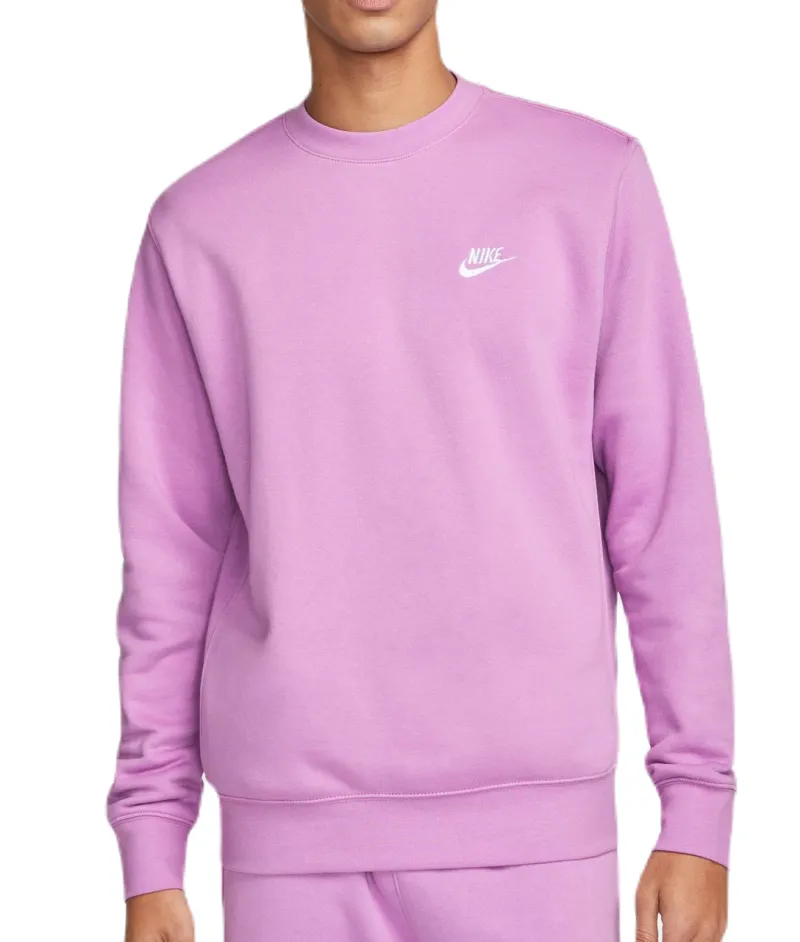 Nike Swoosh Club Crew - violet shock/white