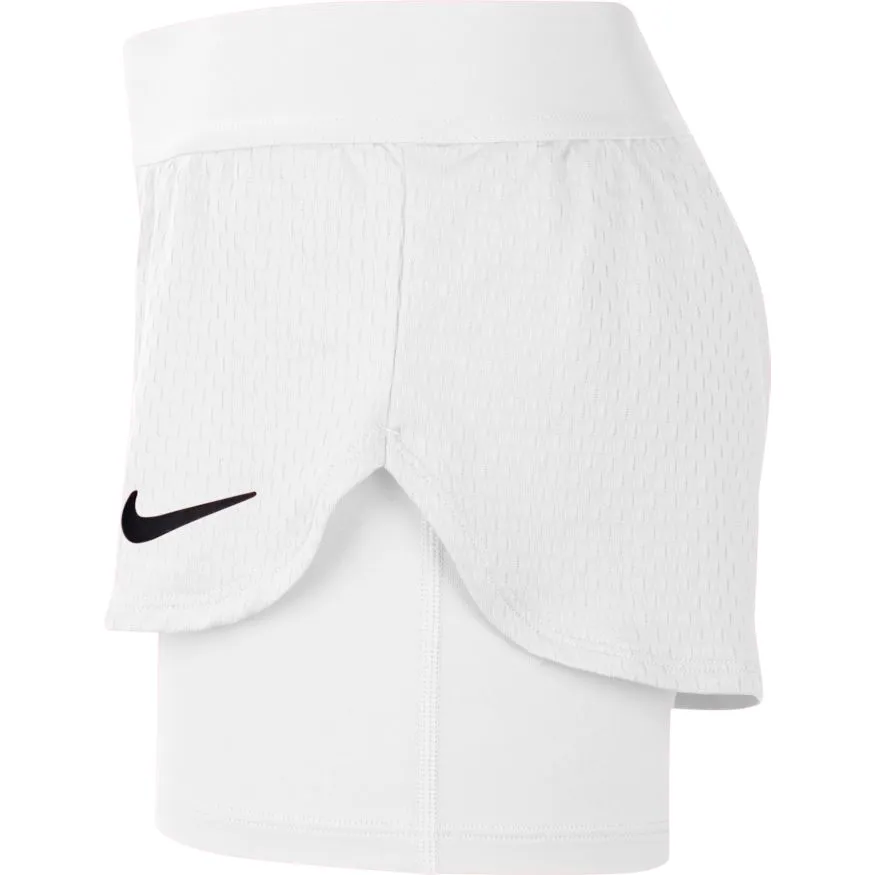 Nike Girls Court Flex Short - white/black