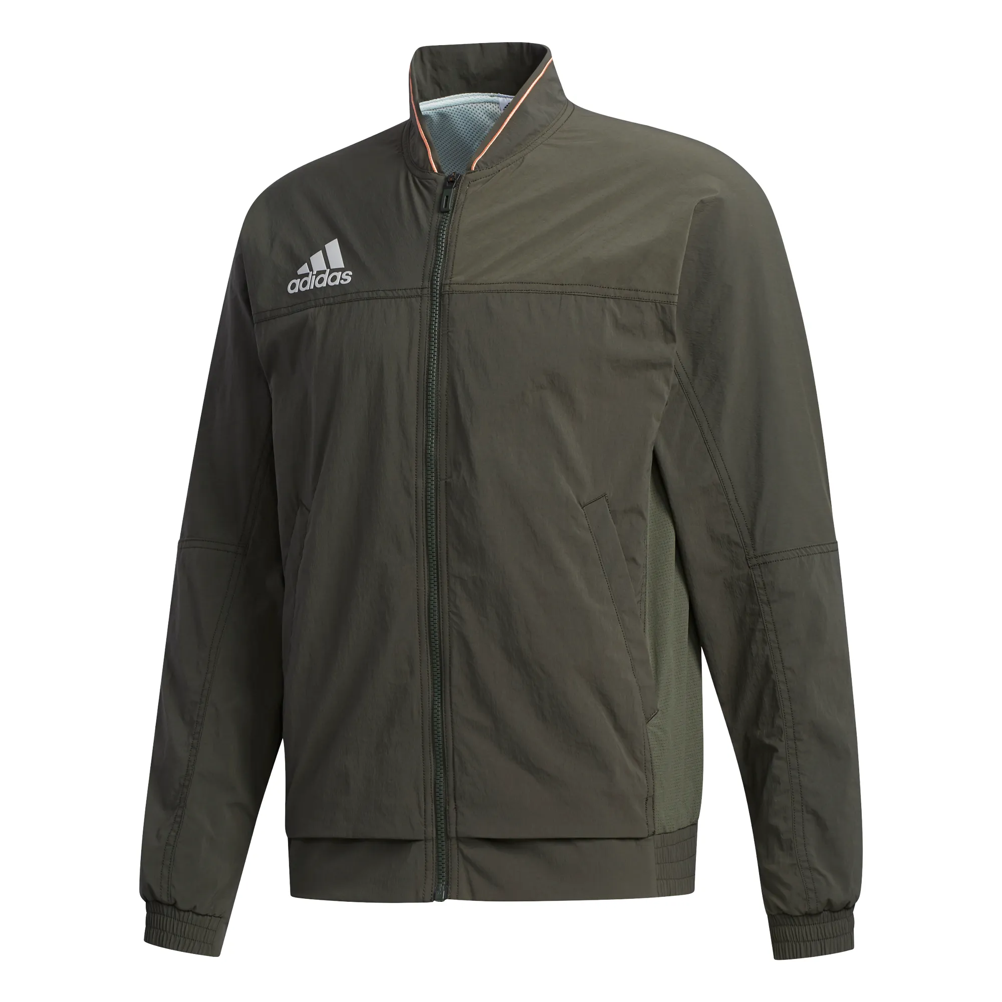 Adidas Men Stretch Woven Jacket - legend earth Adidas Men Stretch Woven Jacket - legend earth