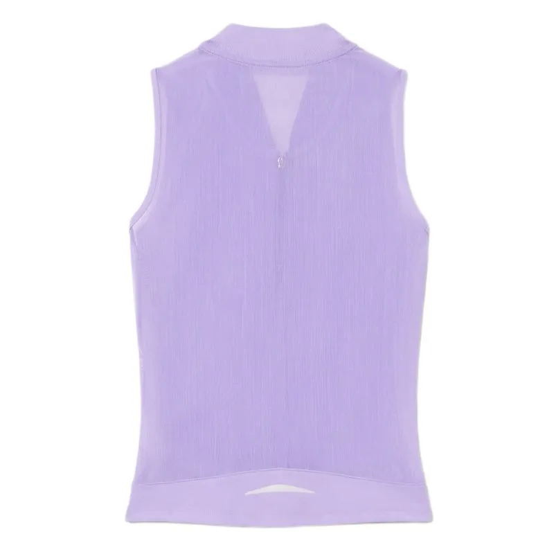 Lacoste Sleeveless Stretch Dual Fabric Tennis - purple
