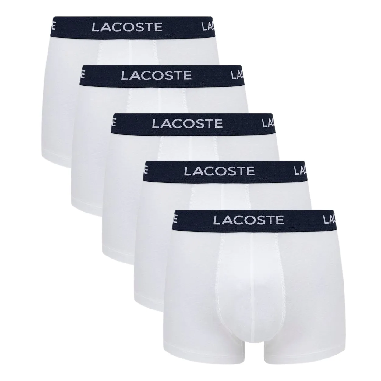 Lacoste Casual Cotton Stretch Boxer 5P - white Lacoste Casual Cotton Stretch Boxer 5P - white