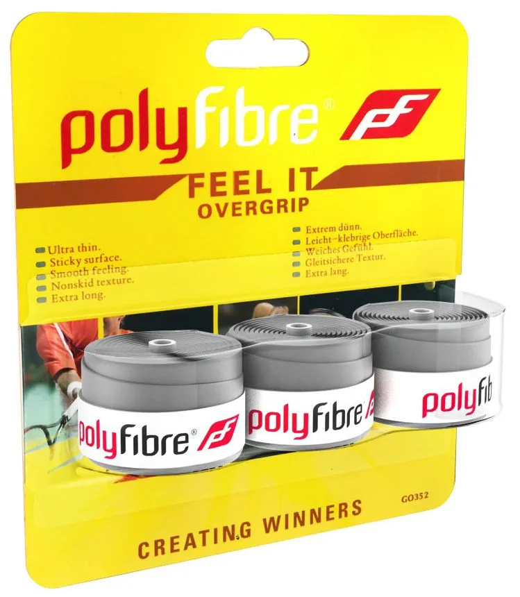 Polyfibre Feel It Overgrip 3P - grey