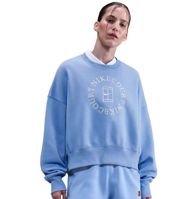 Nike Court Heritage Phoenix Fleece Over Oversized Crew Neck - royal pulse/comet blue