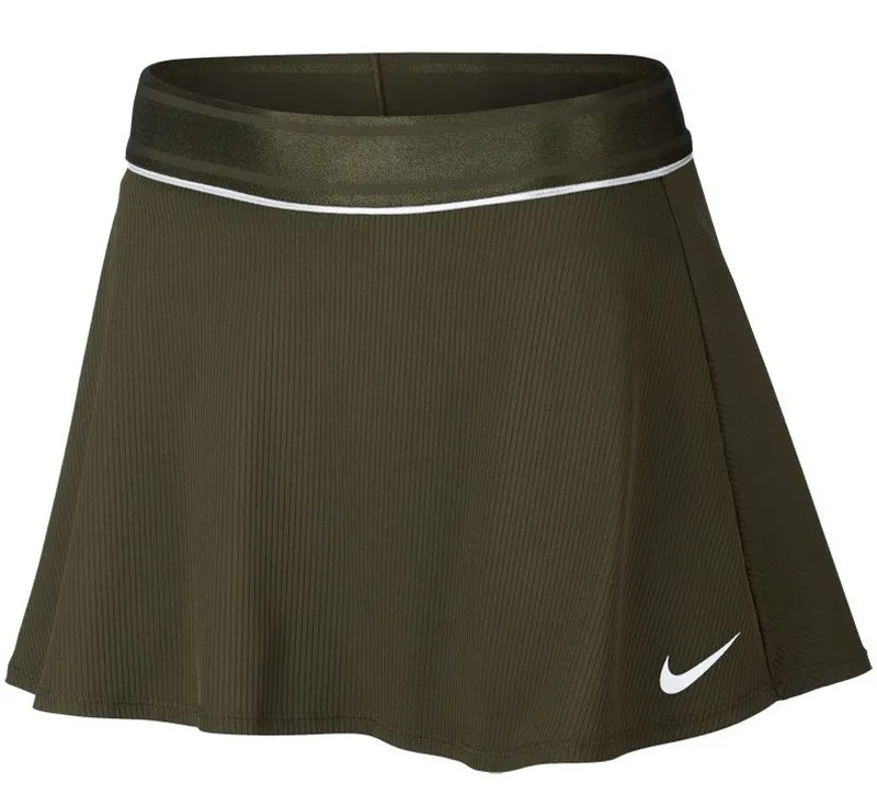 Nike Court Dry Flounce Skirt - olive canvas/white
