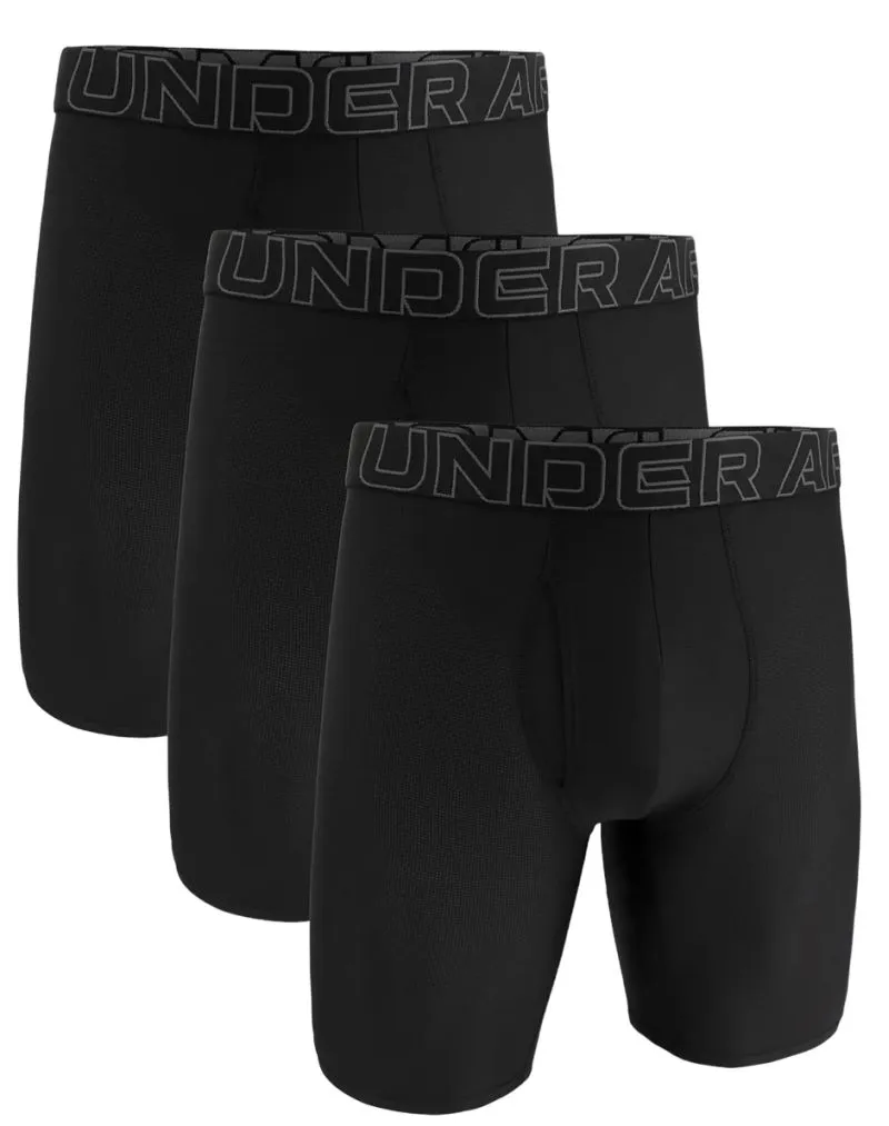 Under Armour Performance Tech Mesh 9in Boxerjock 3P - black
