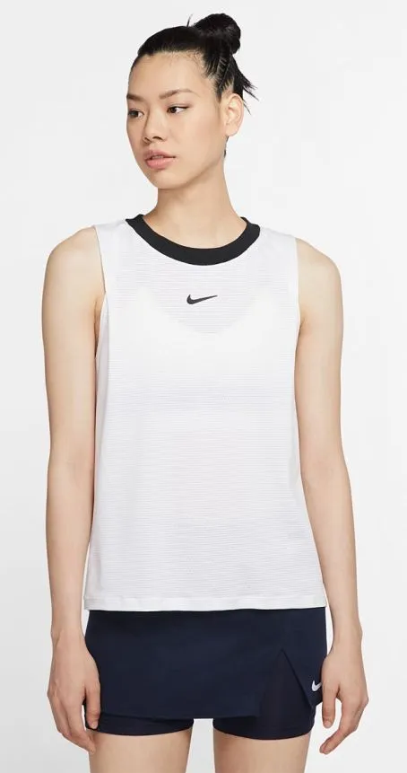 Nike Court Dri-Fit Advantage Tank W - white/white/black