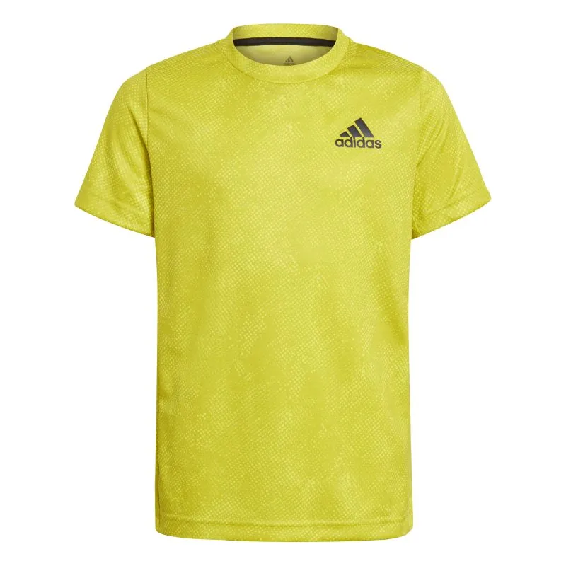 Adidas Heat Ready Primeblue Freelift Tee - acid yellow/wild pine/white Adidas Heat Ready Primeblue Freelift Tee - acid yellow/wild pine/white