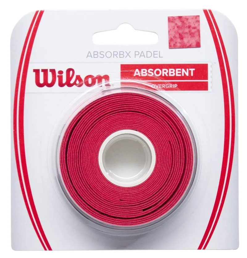 Wilson AbsorbX Overgrip Padel 3P - red