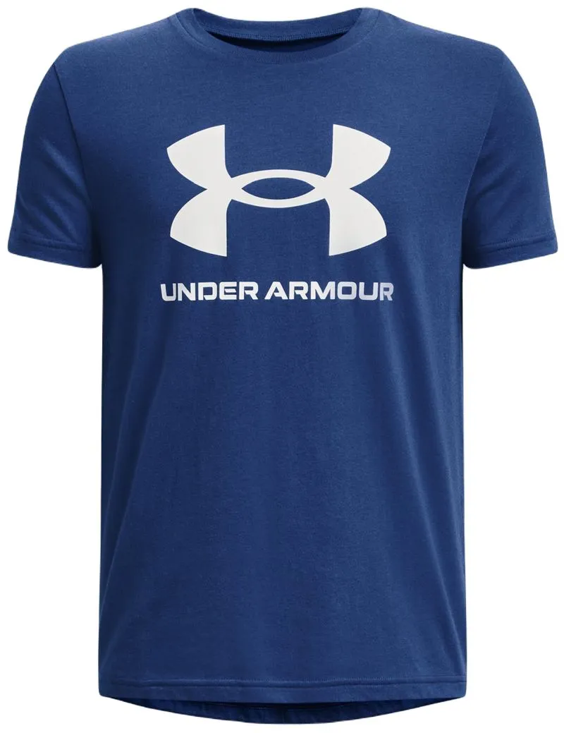 1363282-11GeRhezUuYTT3F Under Armour Sportstyle Logo Short Sleeve - blue mirage/white