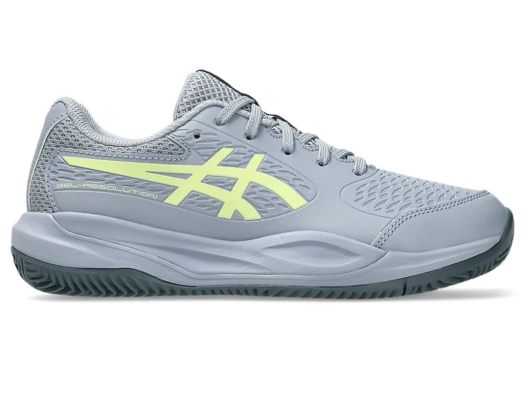 Asics Gel-Resolution X GS Clay - grey blue/pistachio