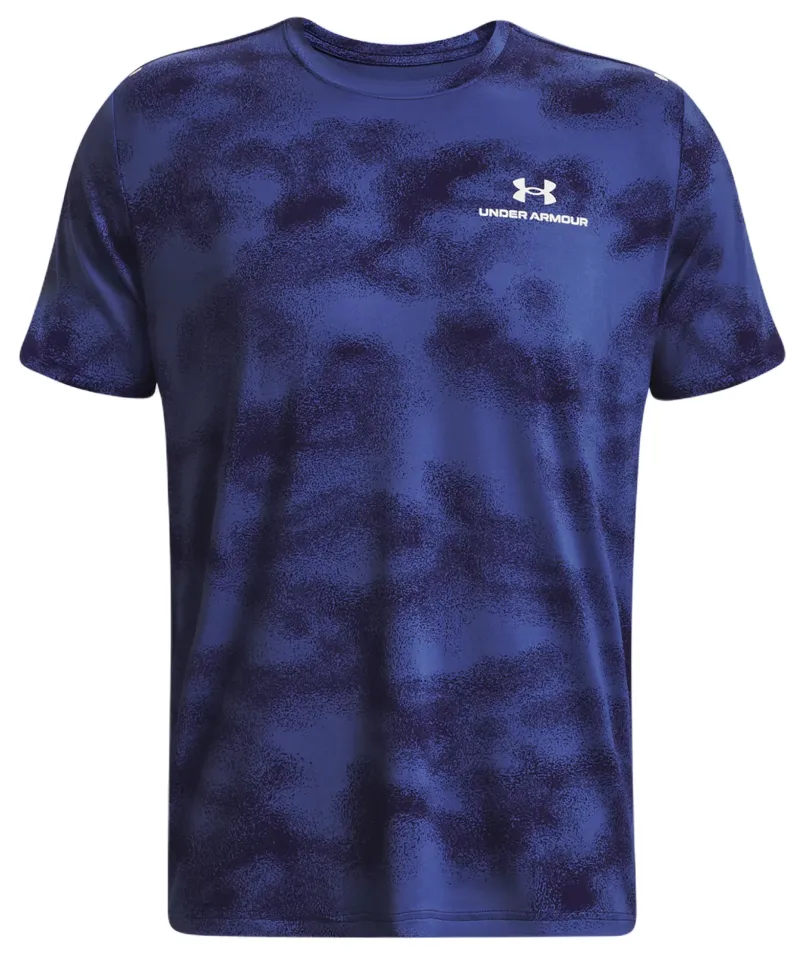 Under Armour Men's UA RUSH Energy Print Short Sleeve - sonar blue/white