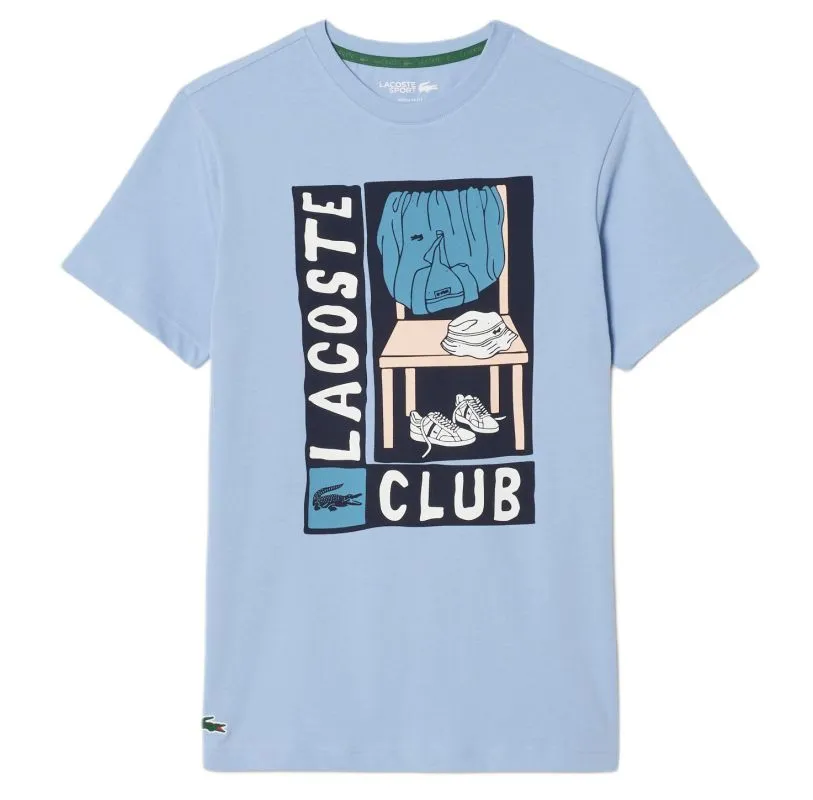 Men's T-shirt Lacoste Printed Sport - aphylla - Blue