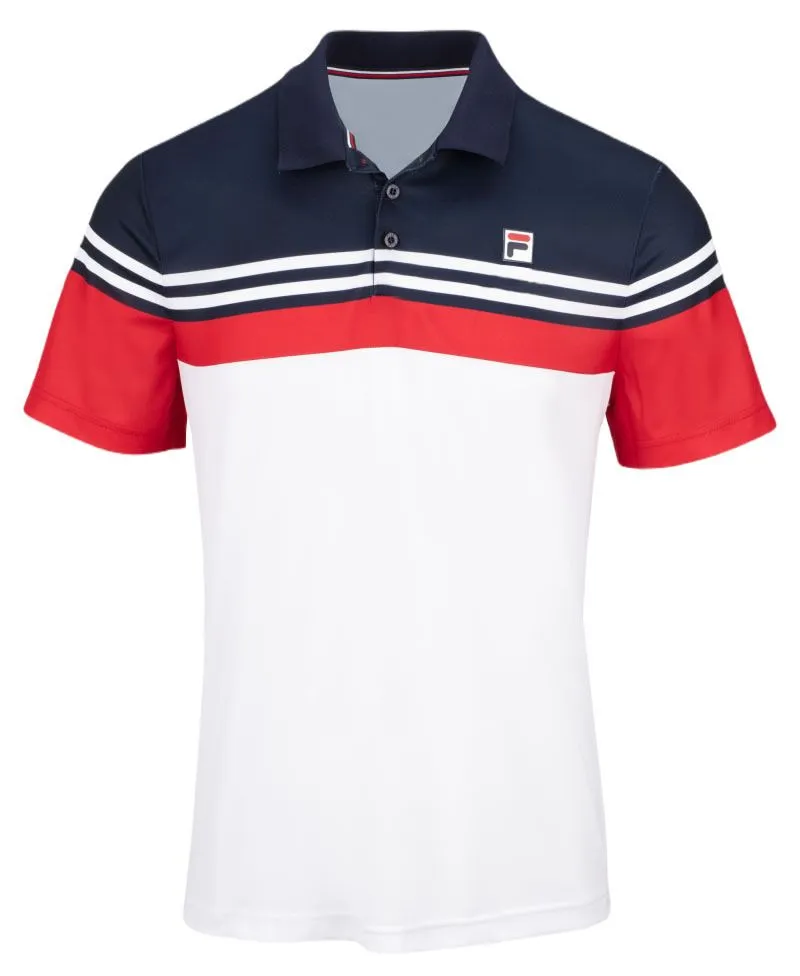Fila Polo Paul - white/fila red/navy