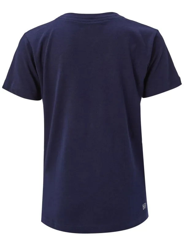 Lacoste Boys SPORT Tennis Technical Jersey Oversized Croc T-Shirt - navy blue/blu