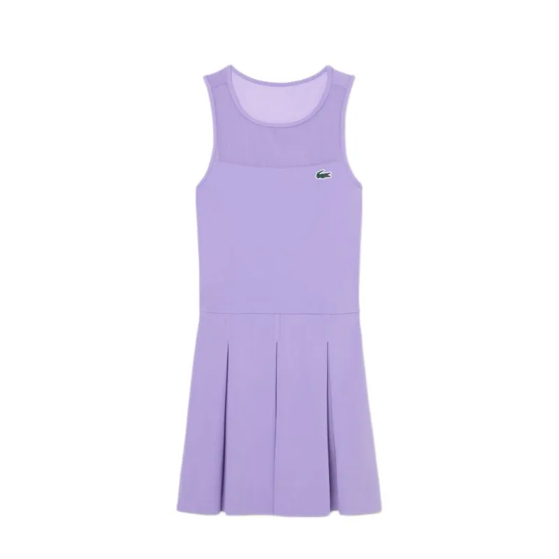 Lacoste Dual Fabric Pleated Stretch Tennis - purple