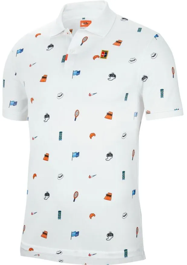 Nike Court Polo Veener Slim - white