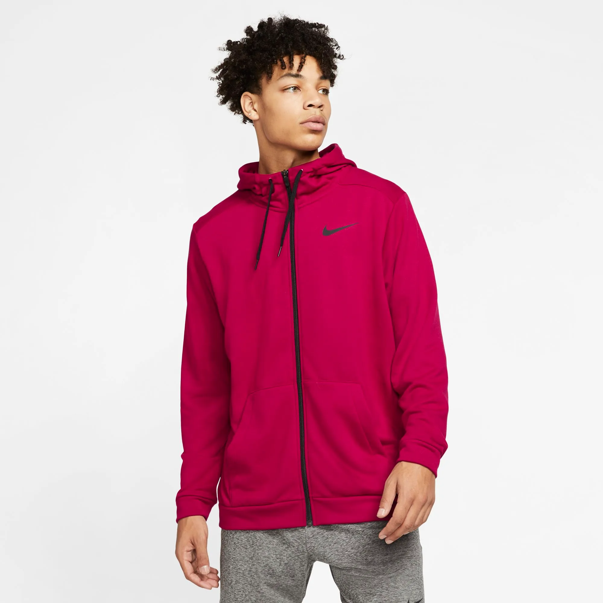 Nike Dry Hoodie FZ Fleece - noble red/black