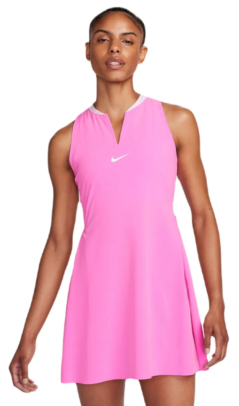 Nike Court Dri-Fit Advantage Club Dress - playful pink/white