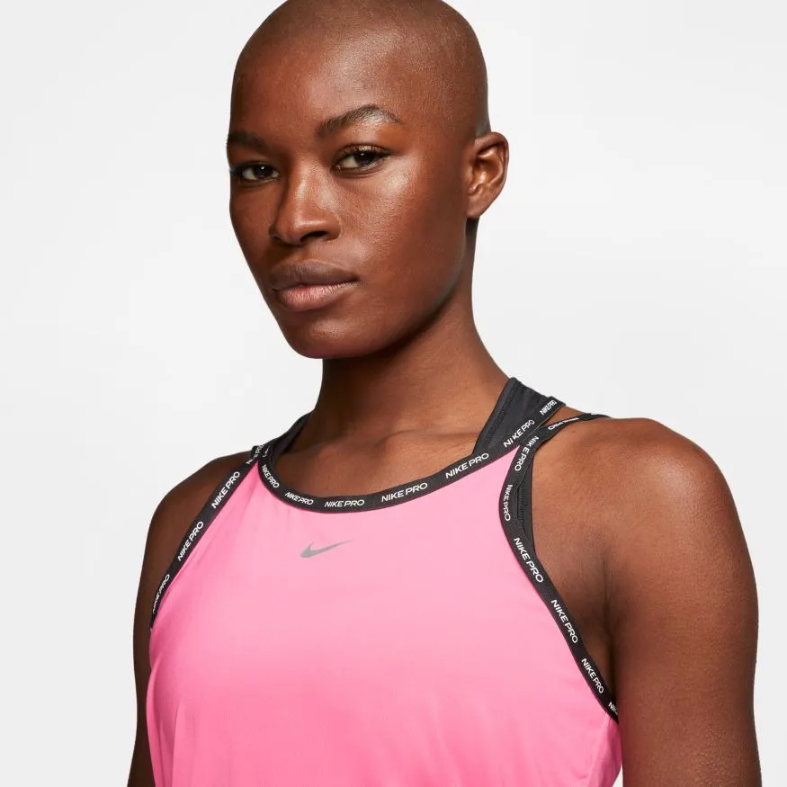 Nike Pro CLN Elastika Tank SP - digital pink/metallic silver