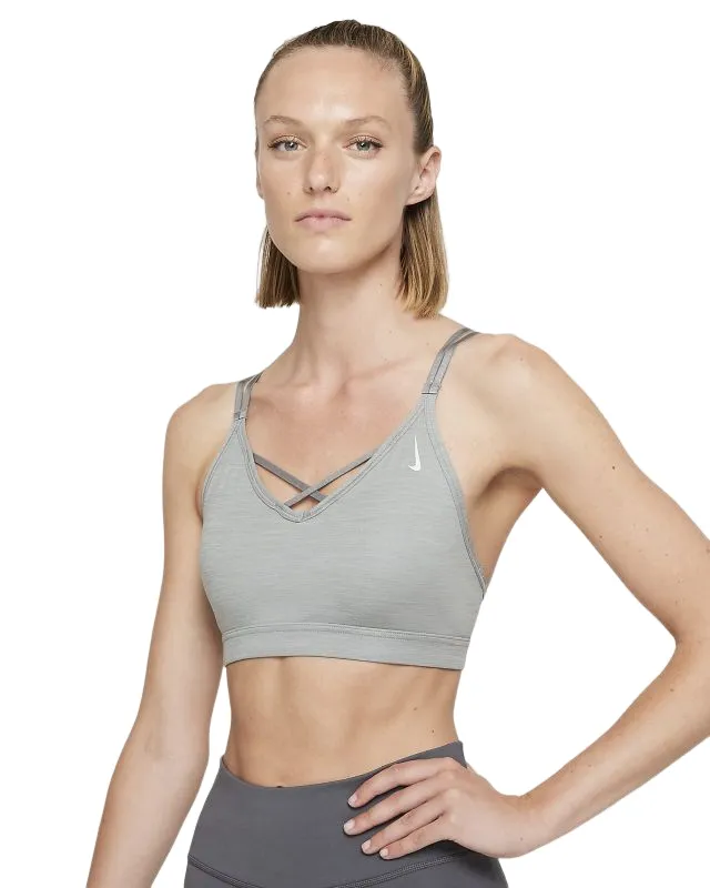 Nike New York Indy Strappy Bra W - particle grey/pure/platinum