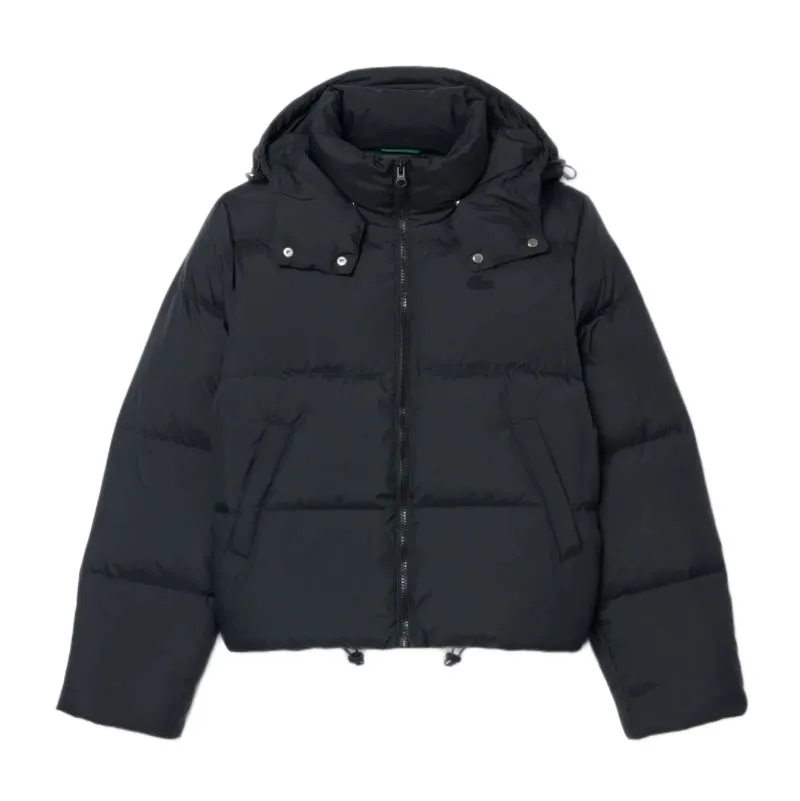 Lacoste Water-Repellent Hooded Down - black