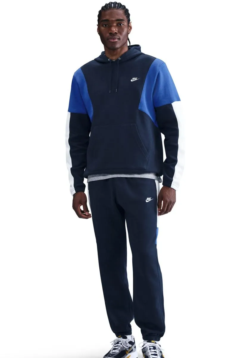 Nike Sportswear Club Fleece Hooded - obsidian/white/game royal/white Nike Sportswear Club Fleece Hooded - obsidian/white/game royal/white