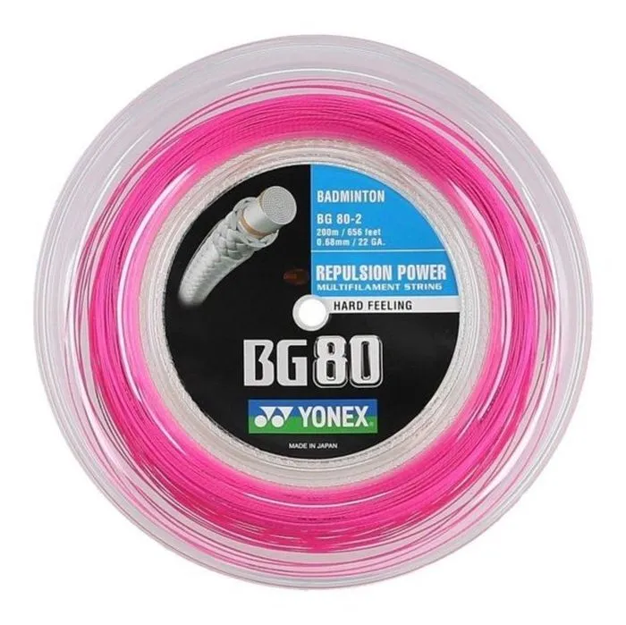 Yonex BG 80 (200 m) - neon pink Yonex BG 80 (200 m) - neon pink