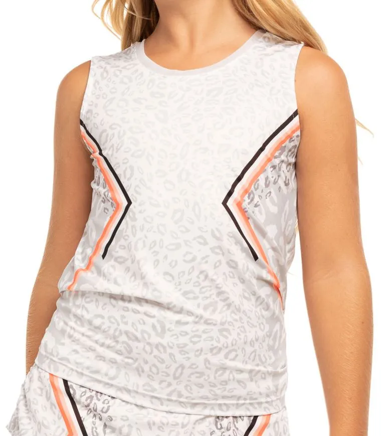 Lucky in Love Animal Instinct Animal Instinct Tie Back Tank - orange glow
