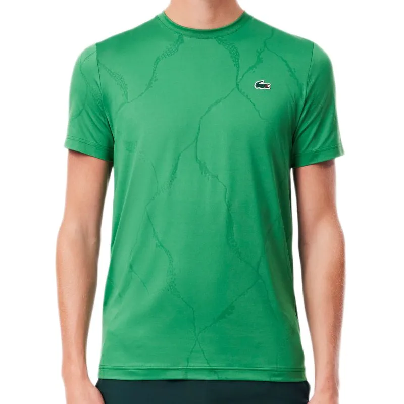 Lacoste Ultra Dry Crocodile Jacquard Tennis - green