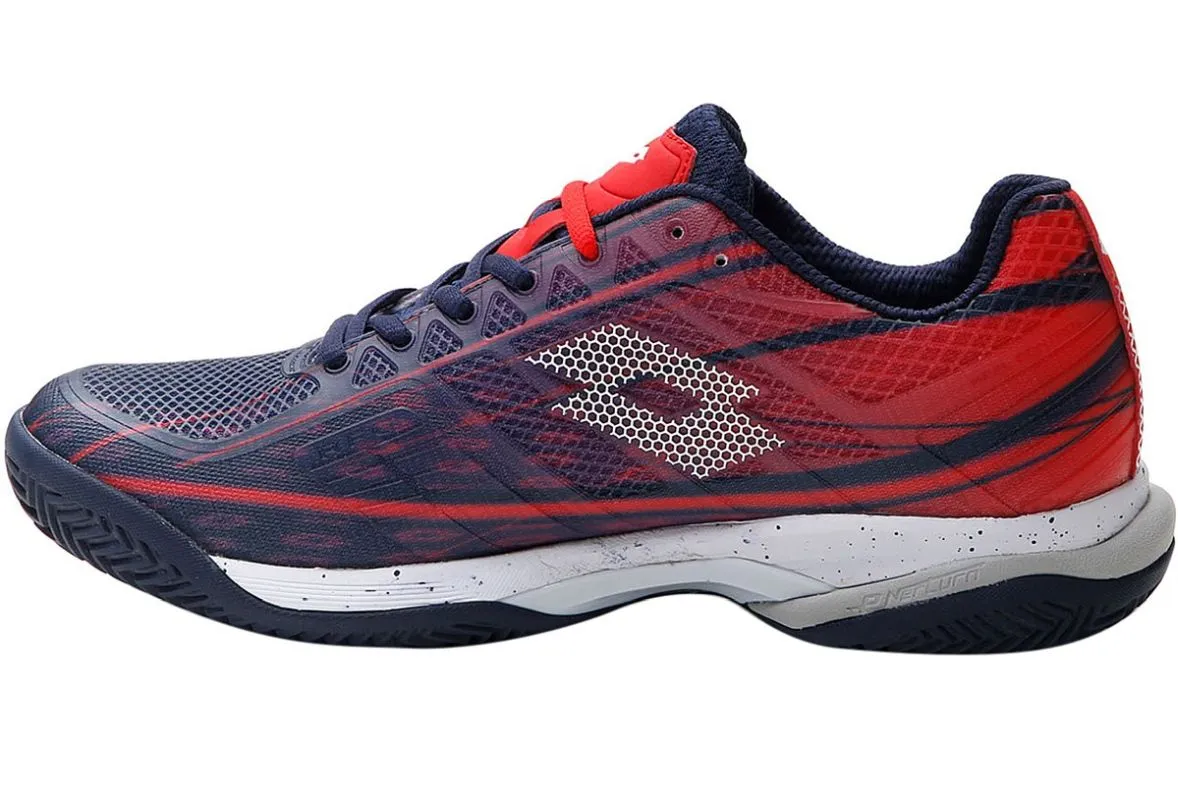 Lotto Mirage 300 Clay - navy blue/all white/red poppy