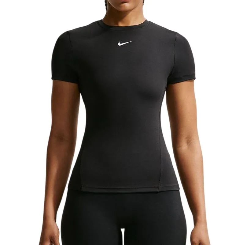Nike One Fitted Short Sleeve - black/white Nike One Fitted Short Sleeve - black/white