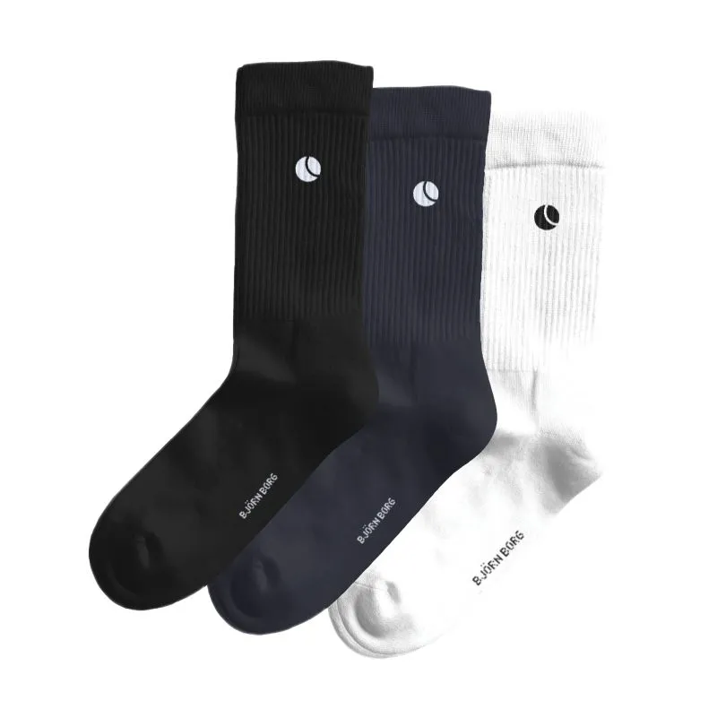 Björn Borg Classic Crew 3P - black/white/navy blue 