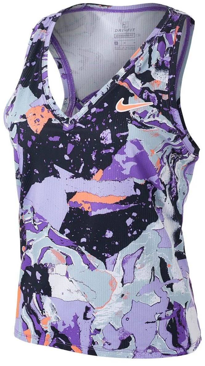 Nike Court Victory Tank Print W - wild berry/bright mango
