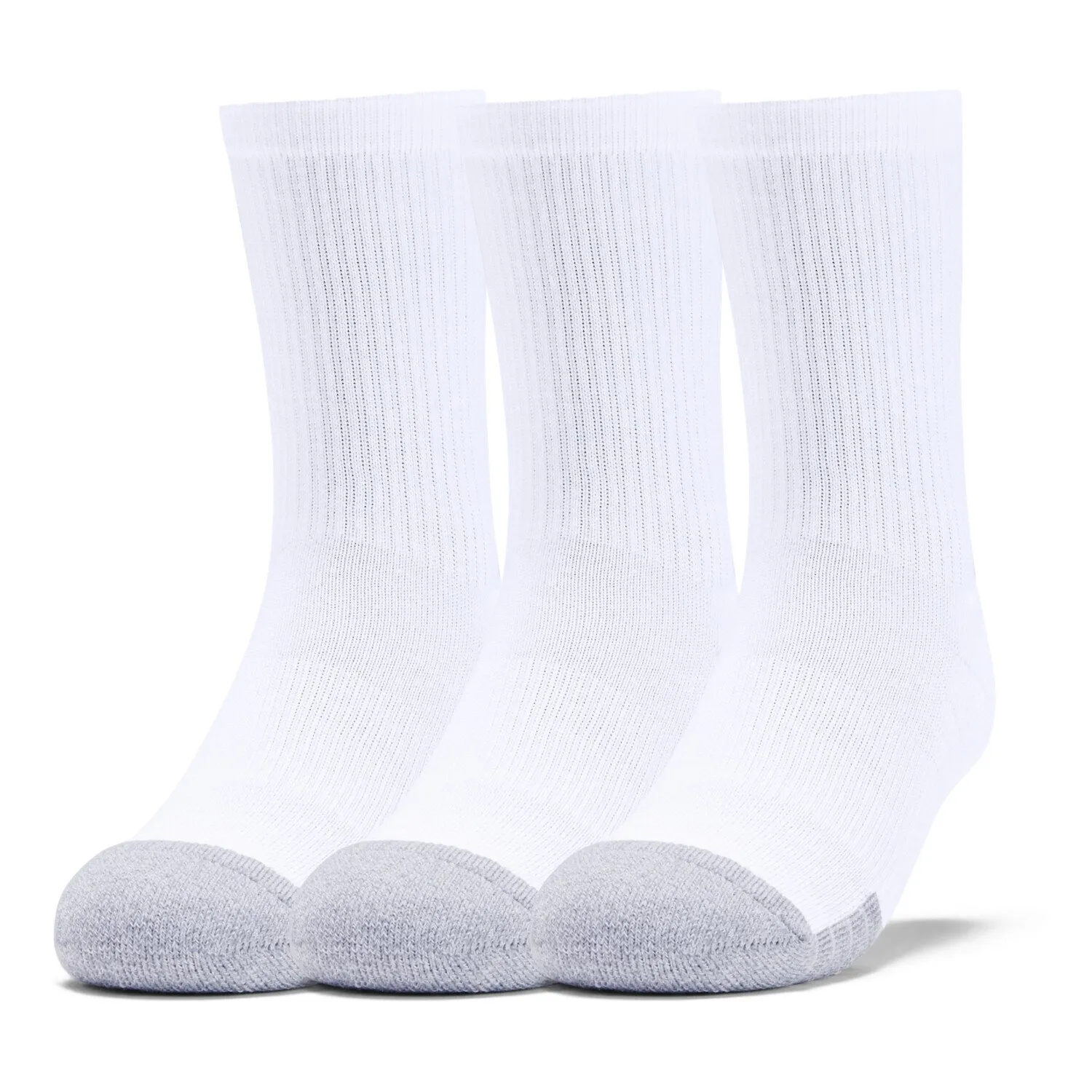Under Armour Youth Heatgear Crew - 3P /white/grey
