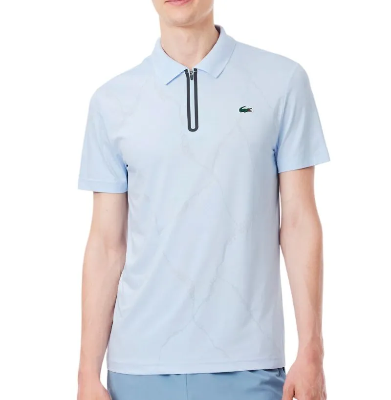 Lacoste Ultra Dry Jacquard Crocodile Tennis - sugared blue